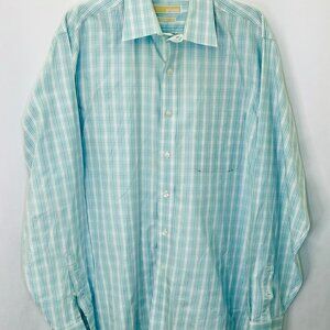 Michael Kors Plaid Button Up Dress Shirt Men's 16.5 32/33 Long Sleeve